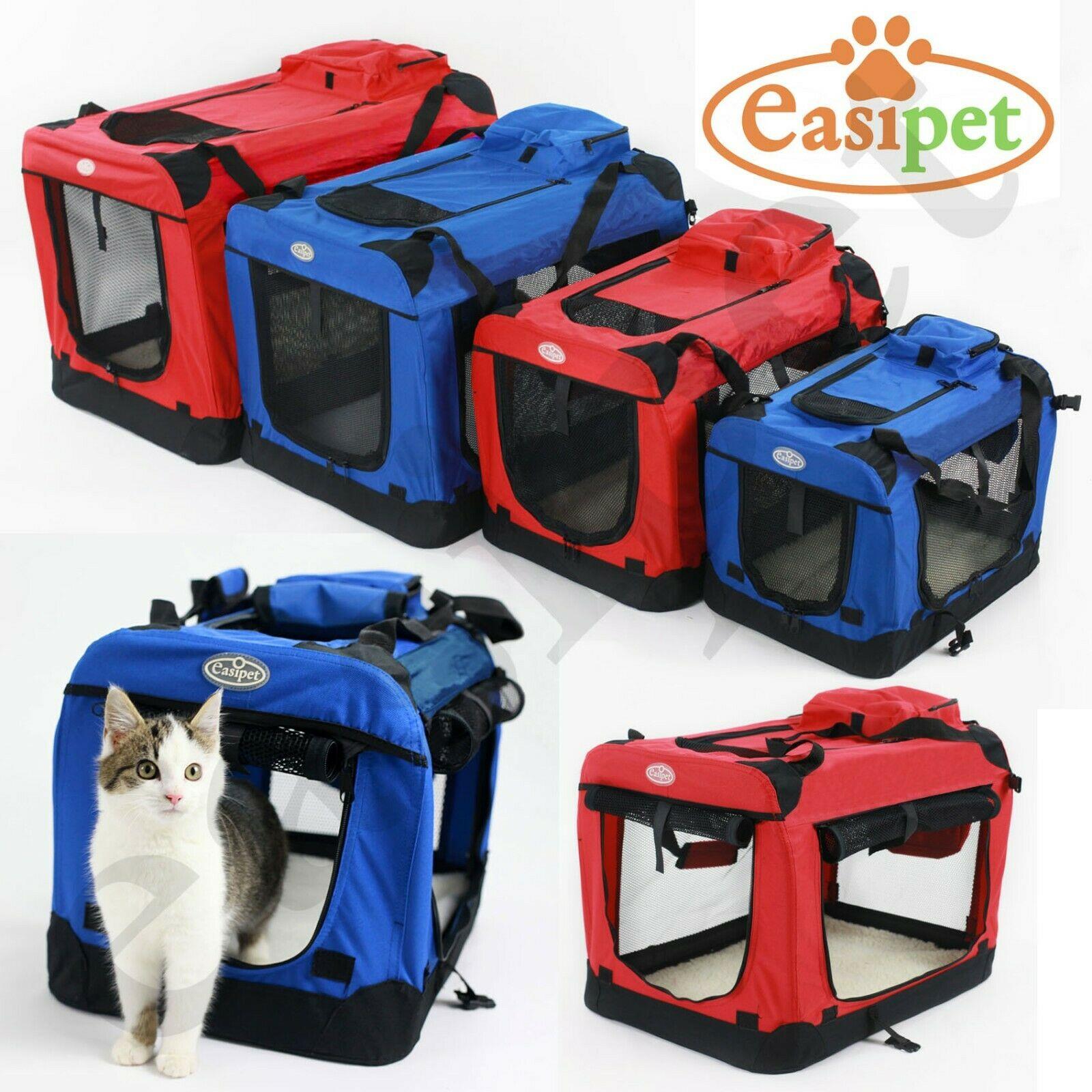Pet Cat Portable Travel Carrier Dog Puppy Folding Cage Bags Crates Totes S M L 